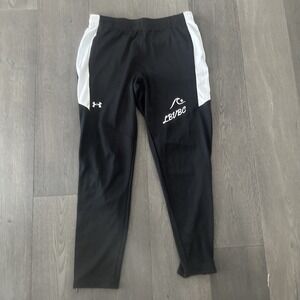 Under Armour UA Jogger Pants Womens MED Black Loose Fit Sport Tapered Ankle Zip